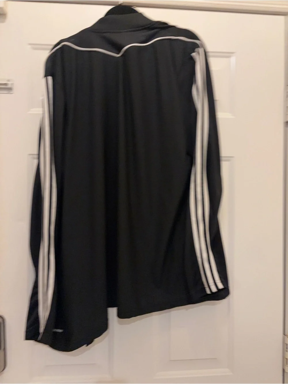 adidas Black Jacket with White Logo Print
